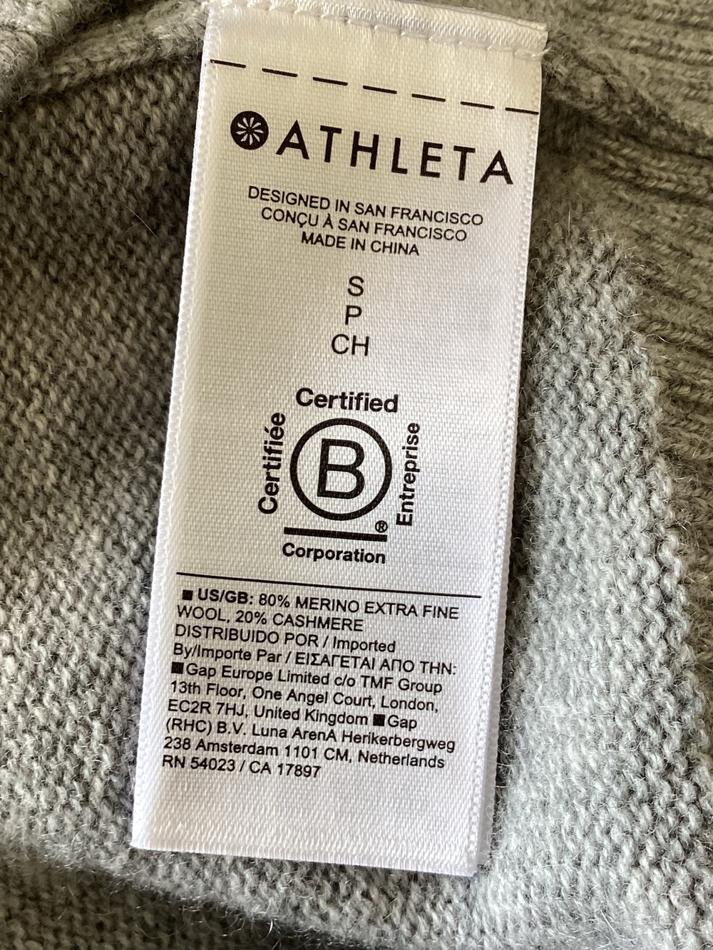 Athleta Alpine Cashmere Blend Cropped Hooded Sweater Small Gray - Picture 14 of 16